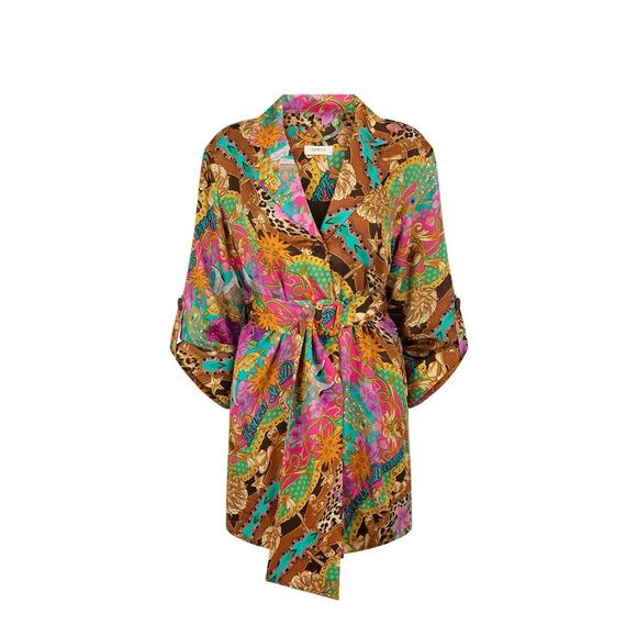 NWT Spell Lovers & Dreamers Blazer Dress Cosmos Pink Size S Colorful Print - Picture 1 of 10